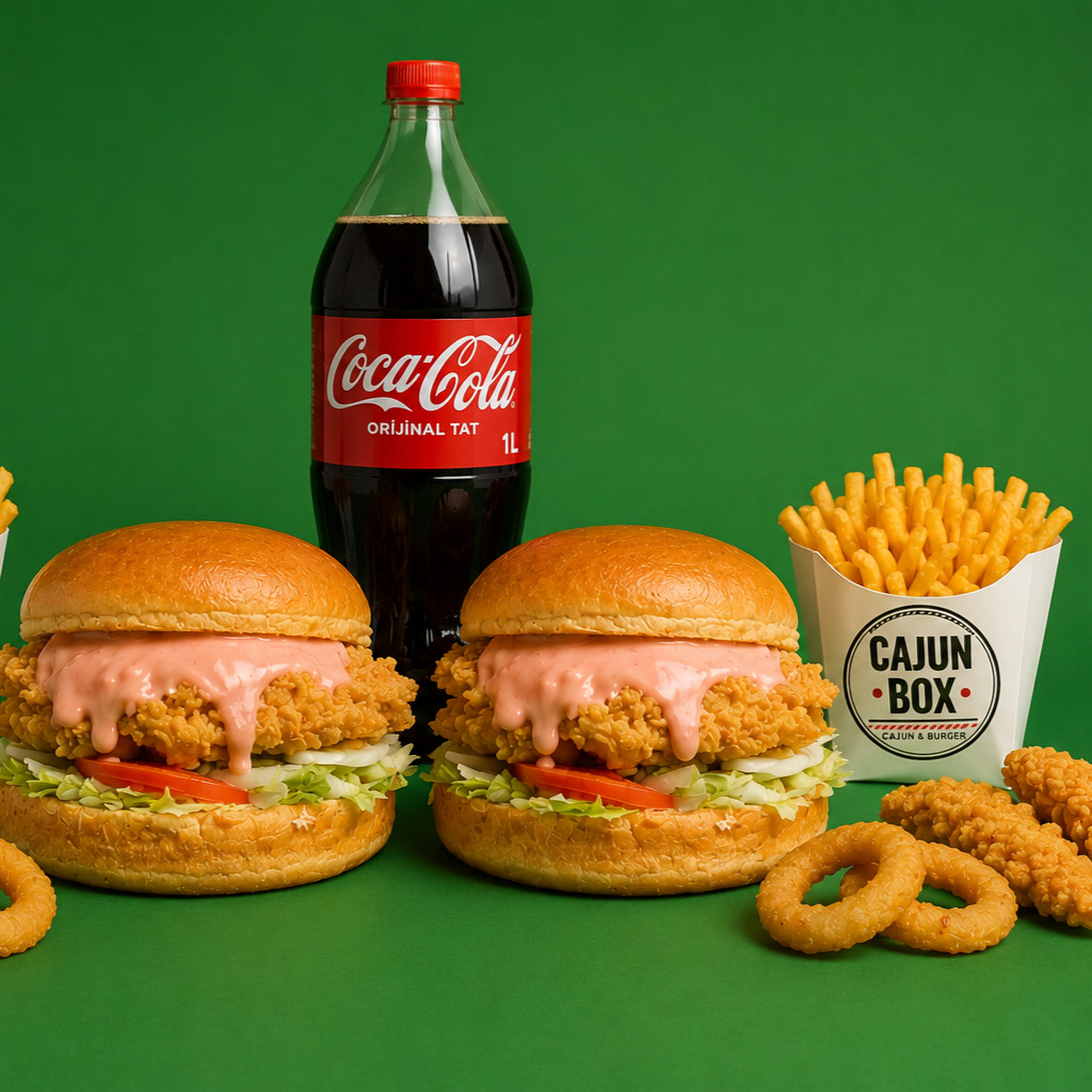 Uber Eats Özel Cajun Burger Menü