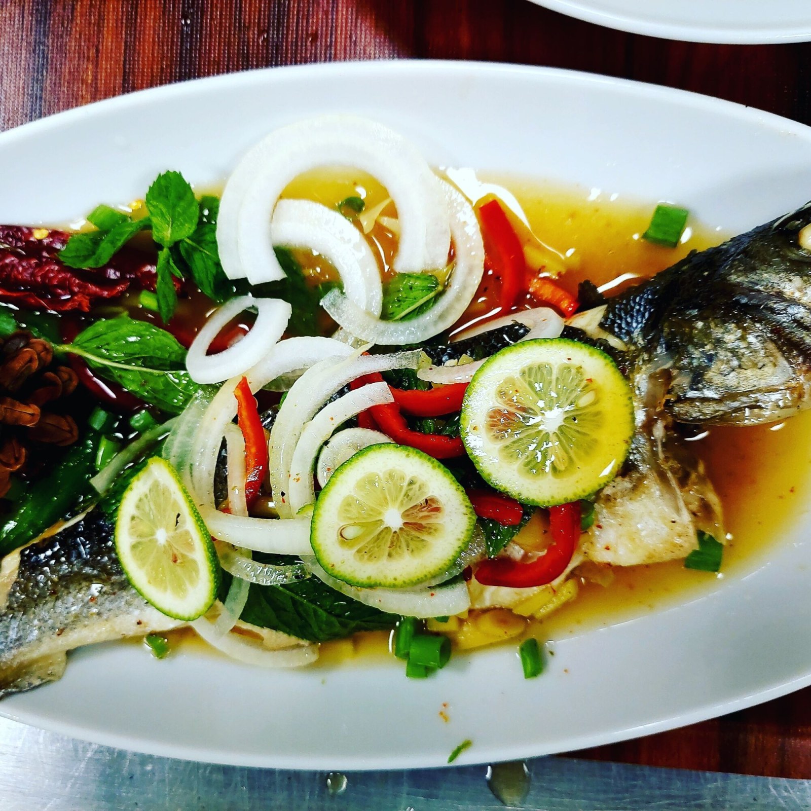 Limon Soslu Buharda Pişirilmiş Balık / Steamed Fish with Lemon Sauce + Steam Rice