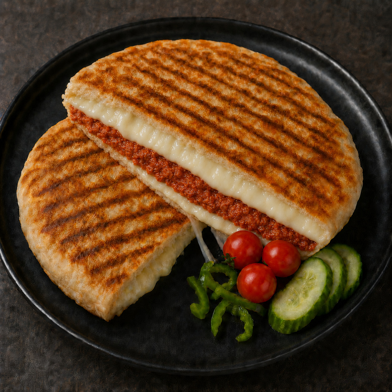 Muhammaralı Kaşarlı Bazlama Tost