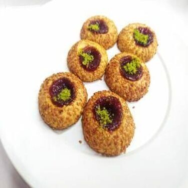 Elma Marmelatlı Susamlı Kurabiye (500Gr)