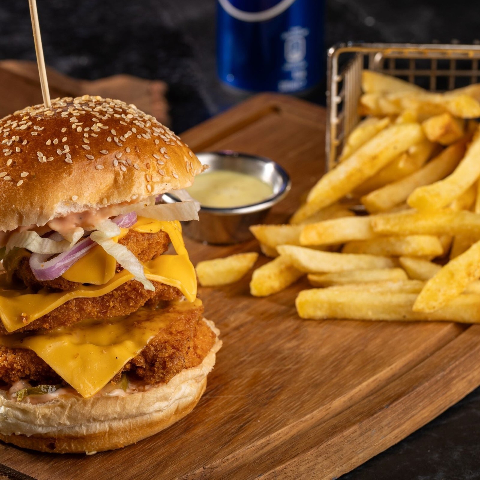 Triple Double Chicken Burger