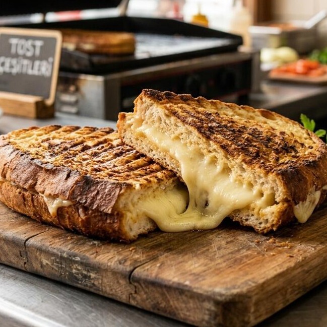 Yarım Sade Kaşarlı Tost