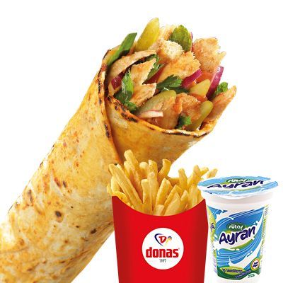 Donas Special Tavuk Döner Dürüm Menü 1