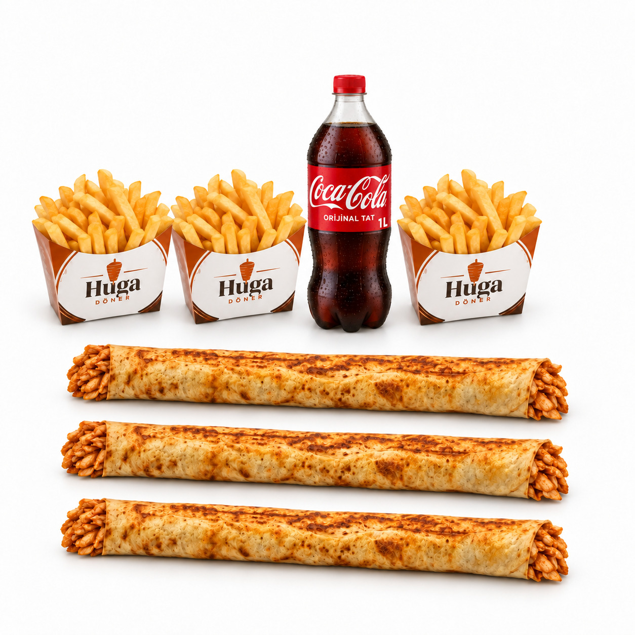 3'lü Menü 45 cm Zurna Dürüm Menü (1 lt) Kola