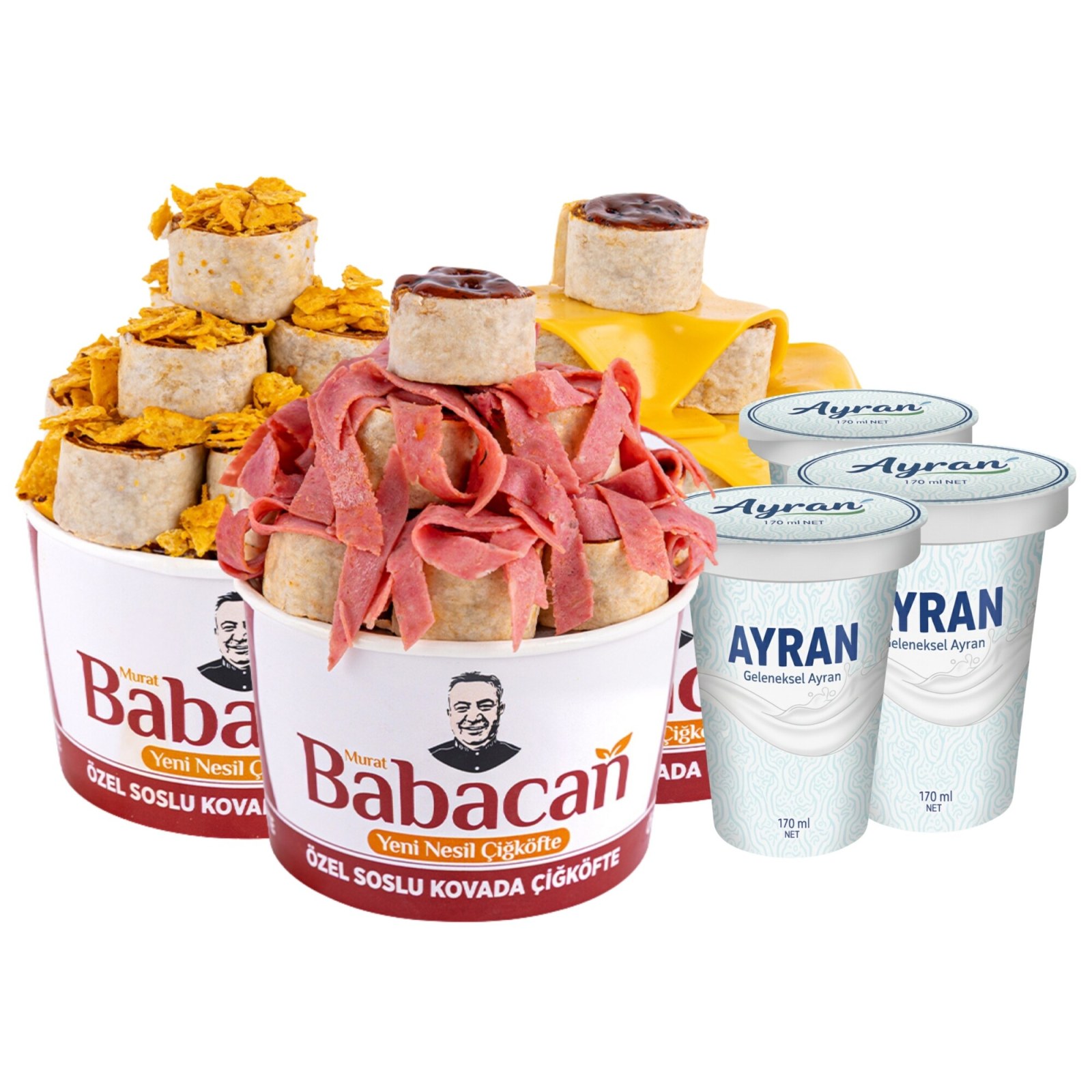 Babacan 3'lü Kova & Ayran Menü
