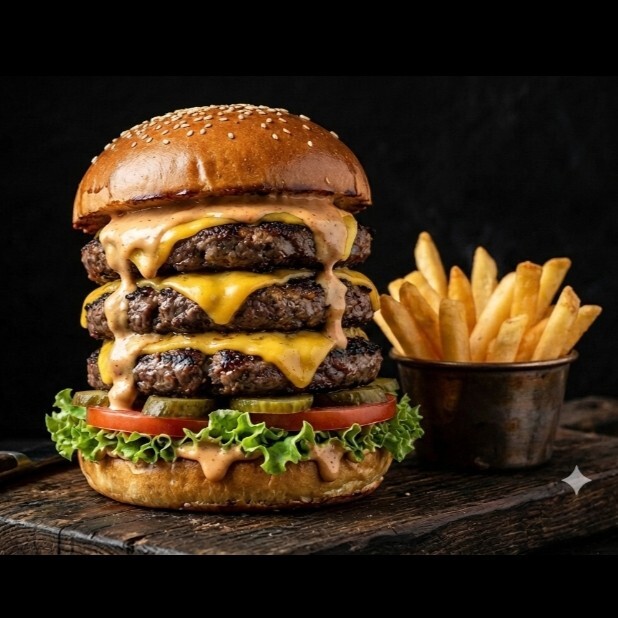 Osmanlı Burger + Patates Kızartması