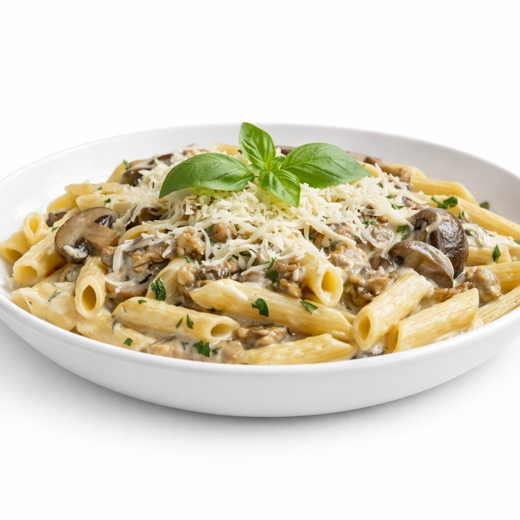 Kremalı Mantarlı Penne