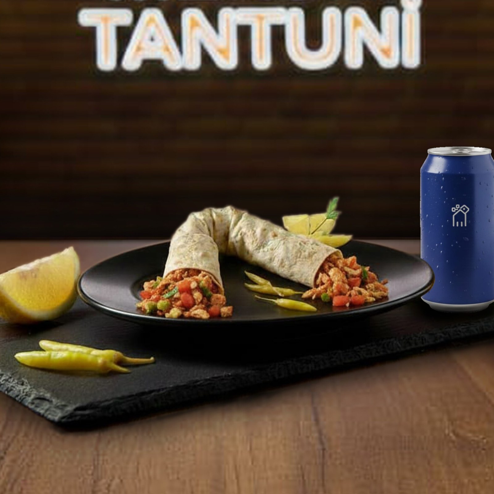 Tavuk Tantuni Dürüm + Kutu İçecek