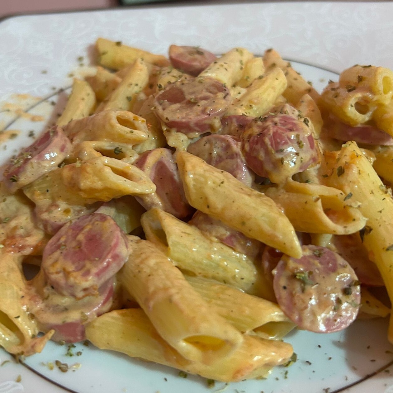 Sosisli Kremalı Penne
