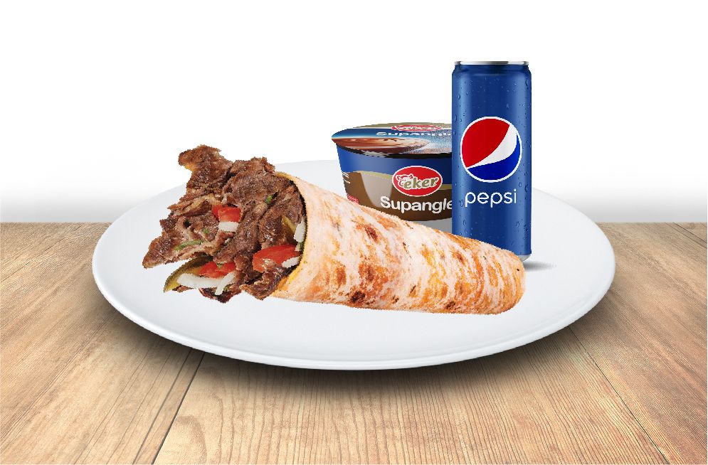 Et Döner Dürüm (100 gr.) tatlı kutu pepsi