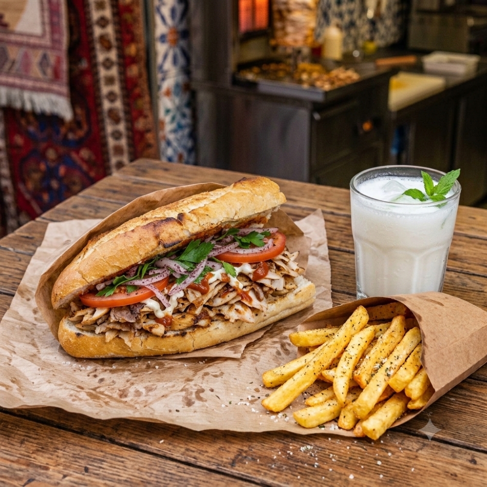 Yarım Ekmek Arası Tavuk Döner ögrenci menusu