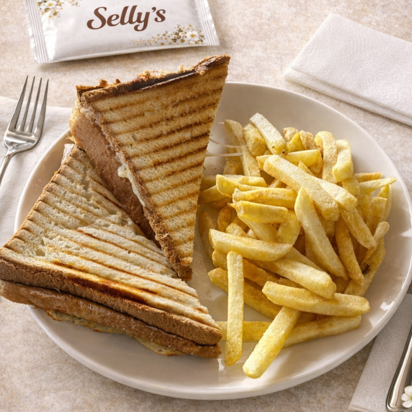 Kaşarlı Tost (Patates Kızartmalı)