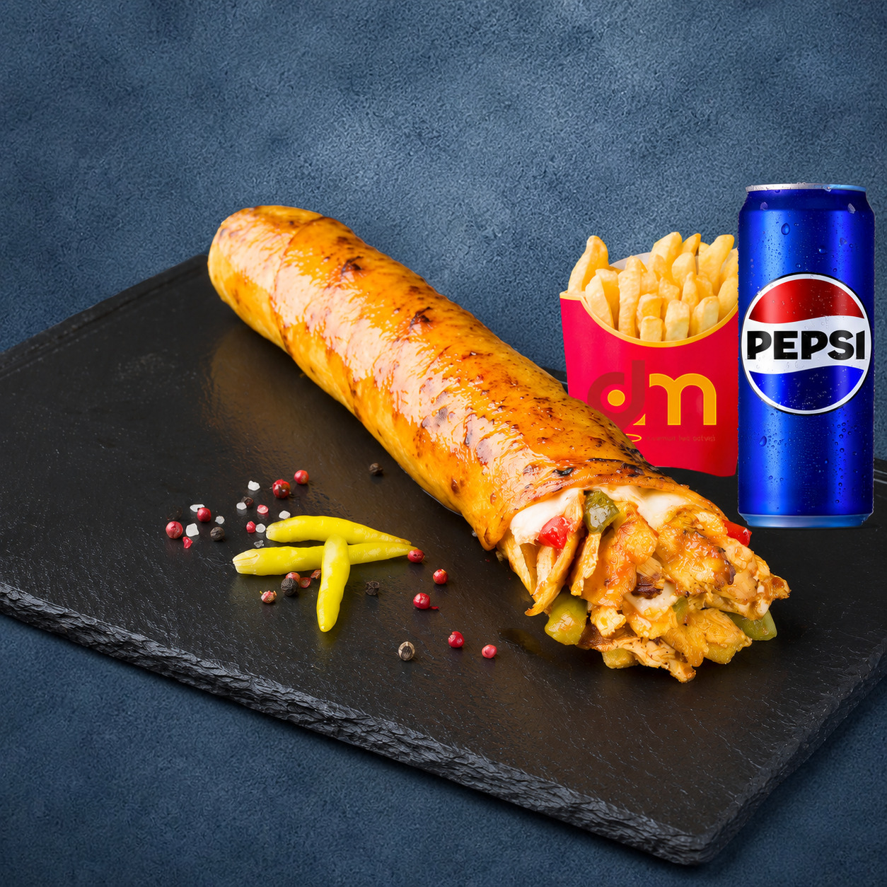 Hatay Usulü Special Tavuk Dürüm Pepsi Menü (130 gr)