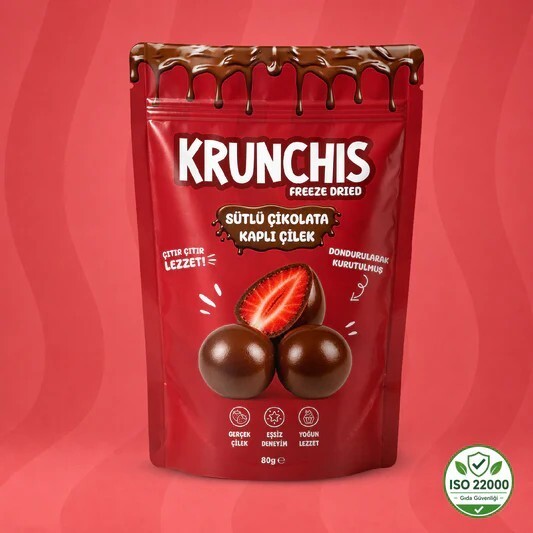 Krunchıs Sütlü Çikolata Çilek