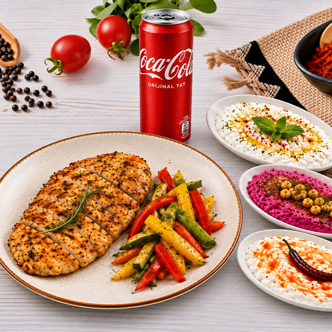 Tavuk Molası (Izgara Tavuk + Meze + Coca Cola)