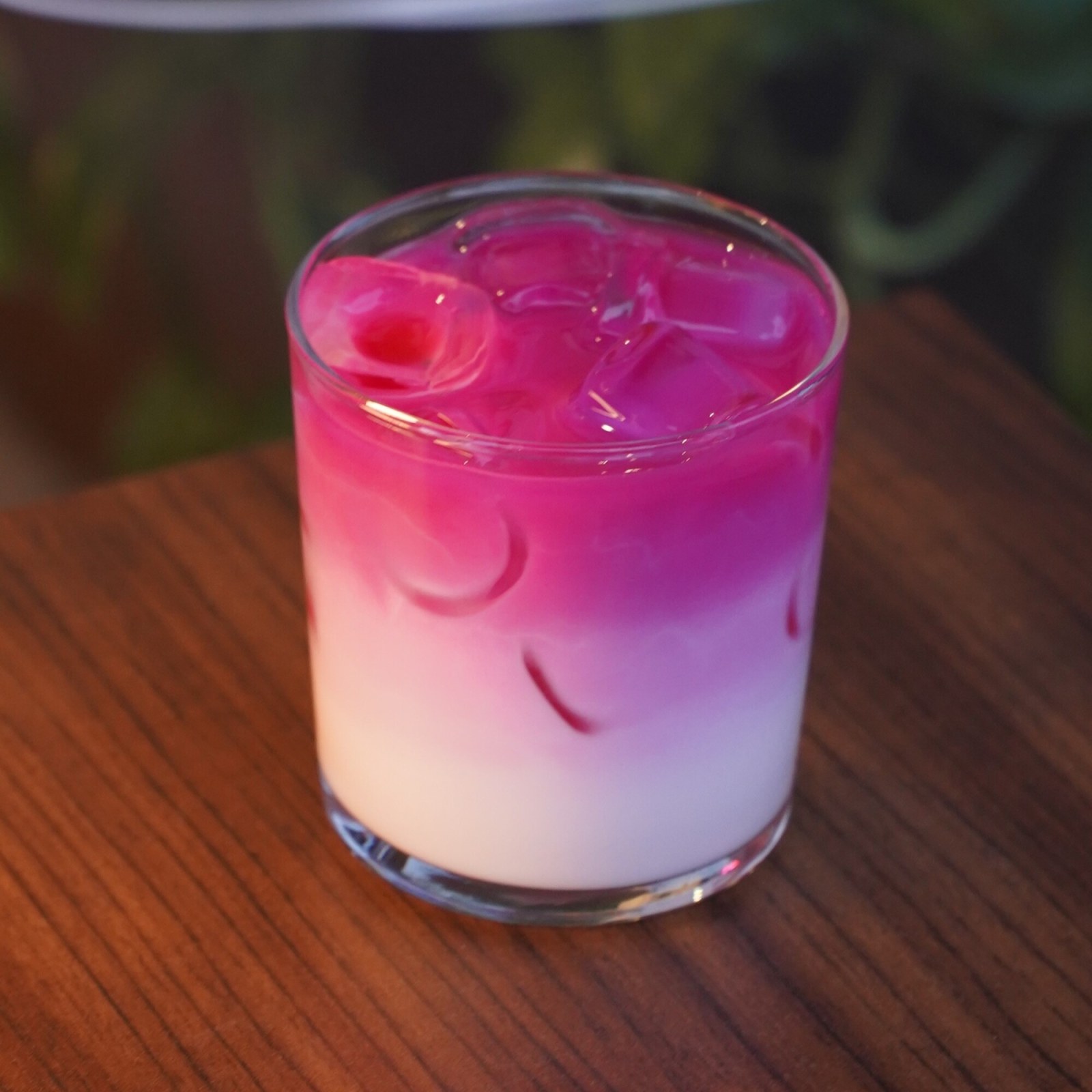 Iced Pink Matcha Caramel Latte
