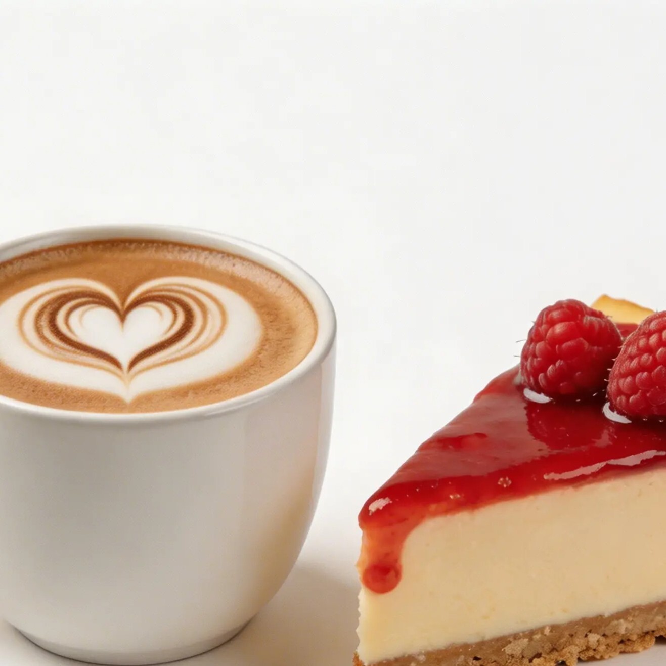 Latte + Frambuazlı Cheesecake