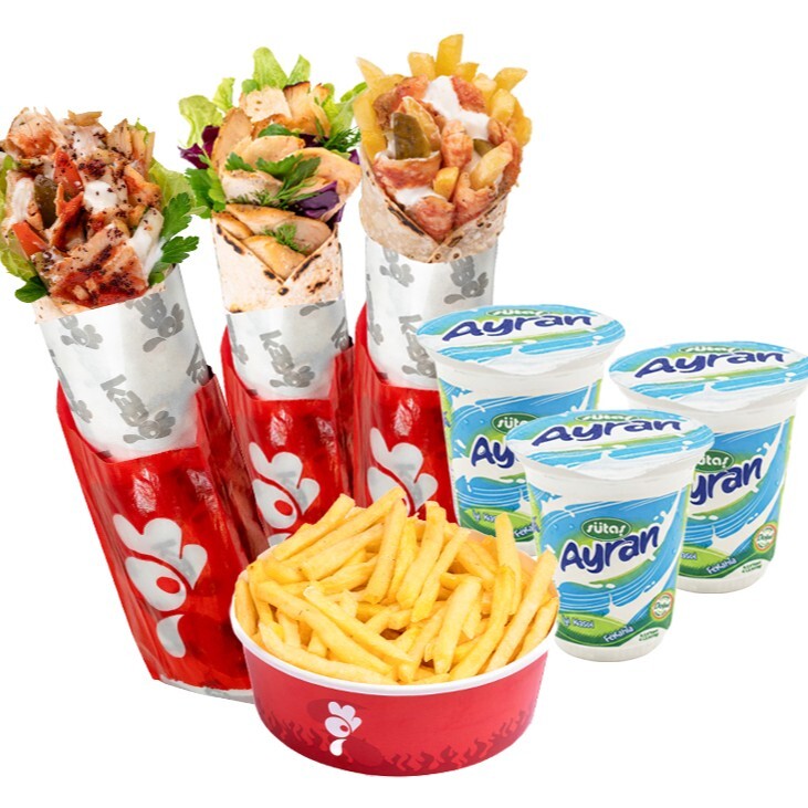 Trio Menü XL (3 kişilik)