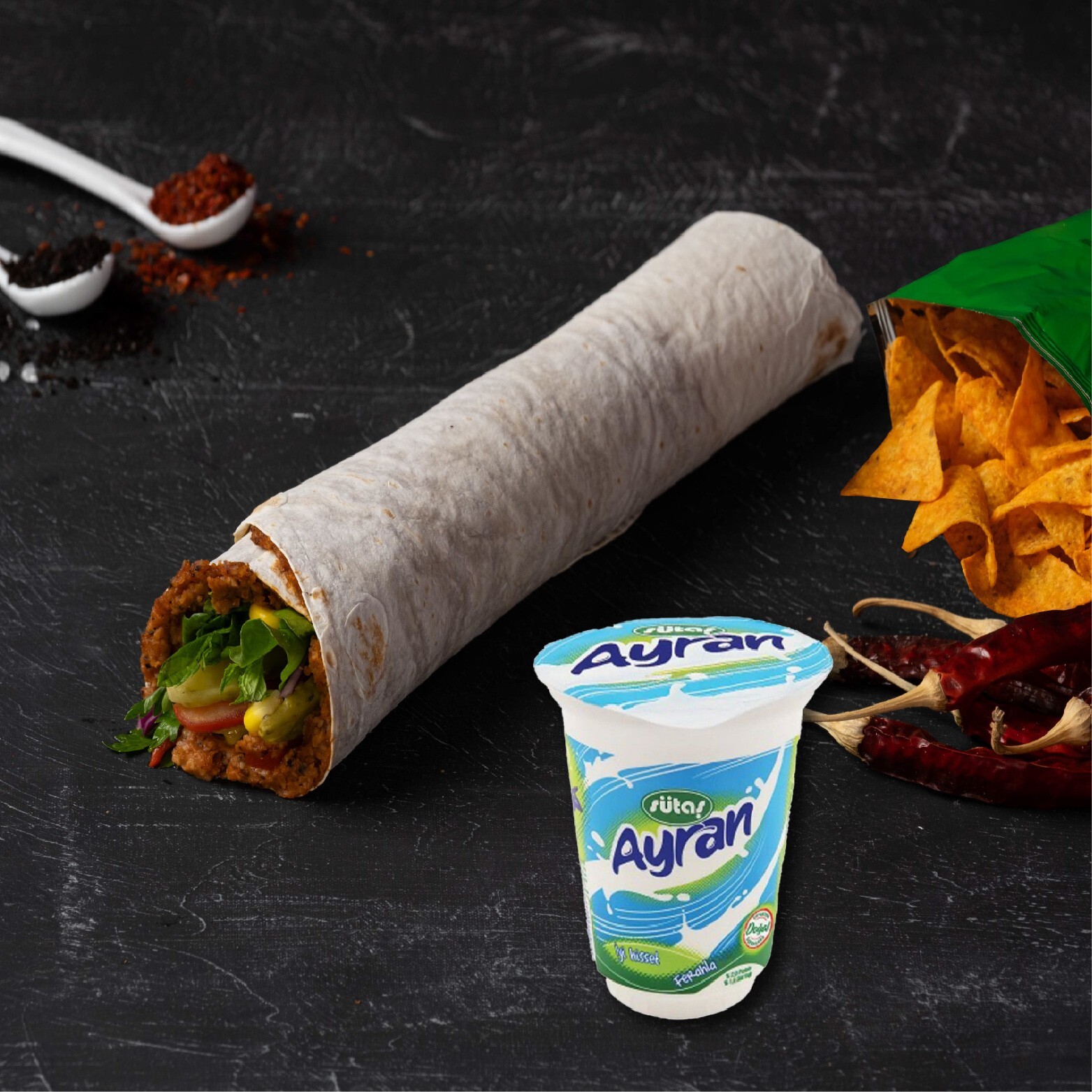 Doritoslu Çiğ Köfte Dürüm Menü