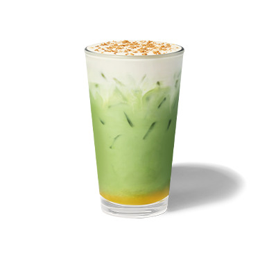 Iced Apple Crumble Matcha Latte