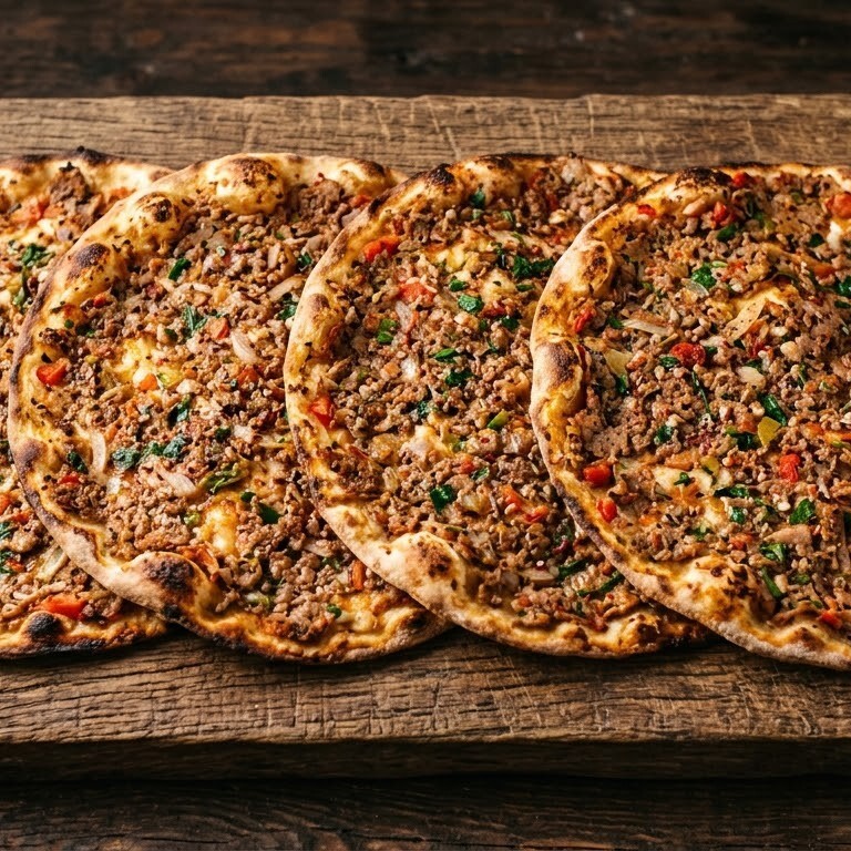 4'lü Lahmacun salata ile