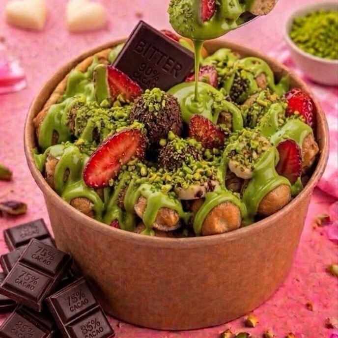Antep Fıstıklı Kova Waffle
