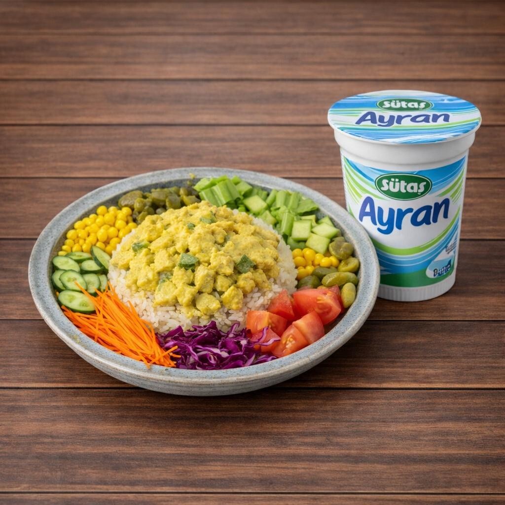 Köri Soslu Tavuk Pilav +Ayran