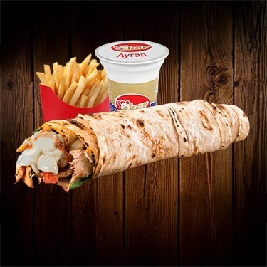 Tavuk Kaşarlı Dürüm+K Ayran+Patates Kızartması
