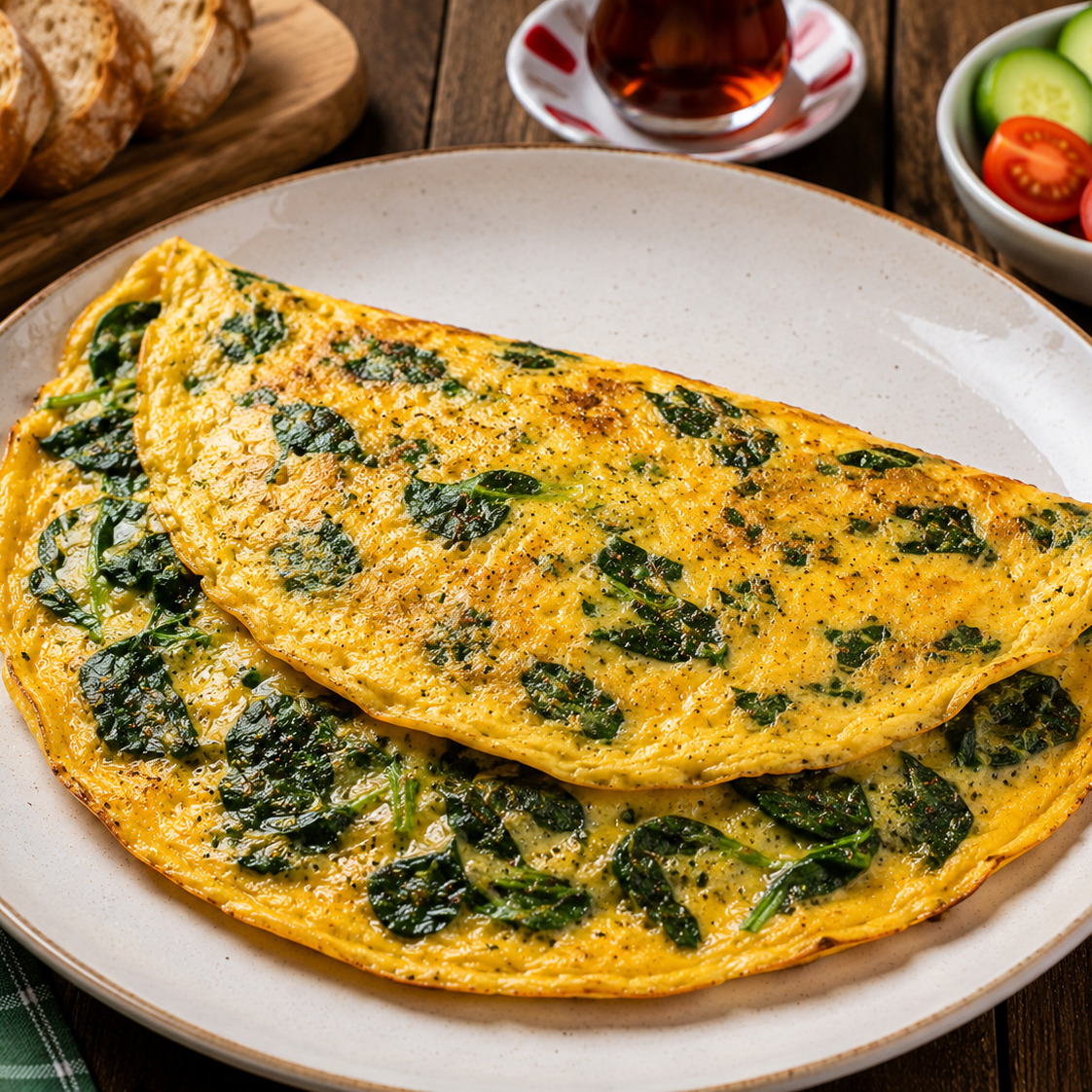 Ispanaklı Omlet