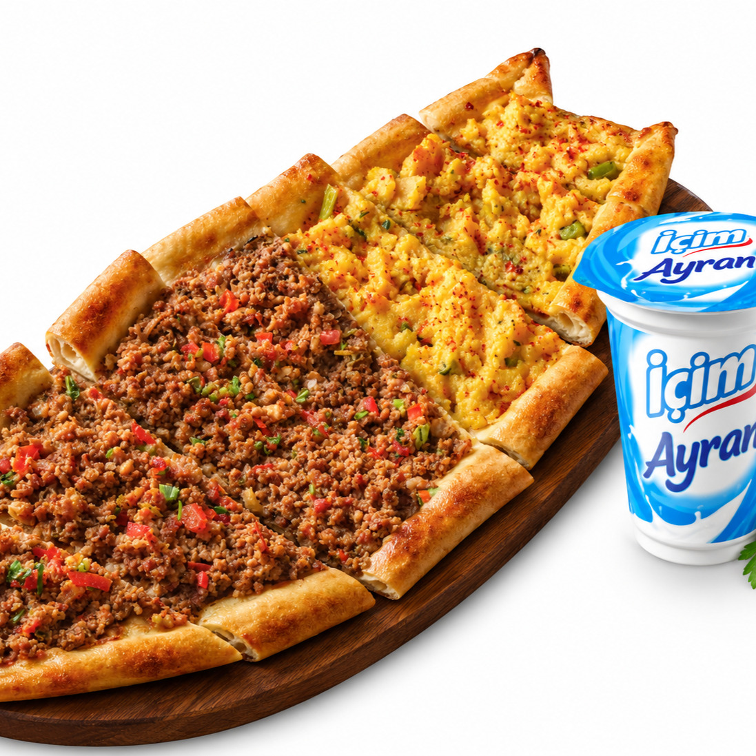 🌭🧀45 Cm Boyutunda Kıymalı Patatesli Pide menü