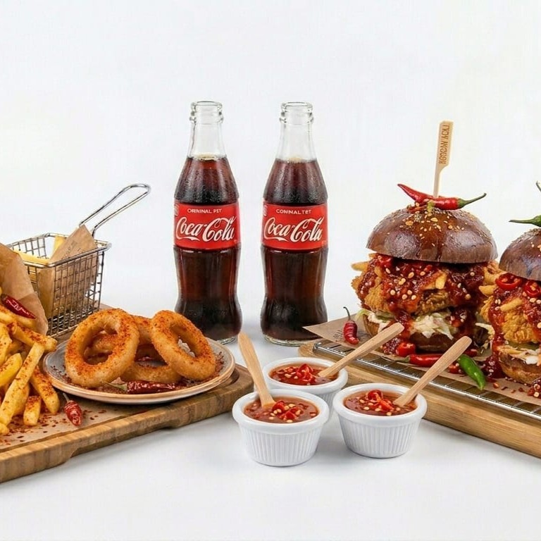 2 Kişilik AVANTAJLI Acılı Crispy's Burger Menü
