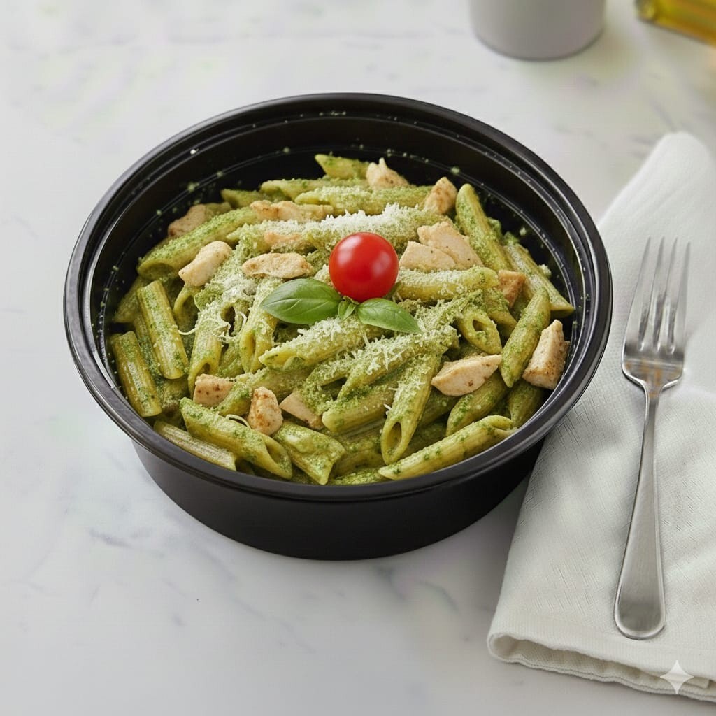 Pesto Tavuklu Makarna