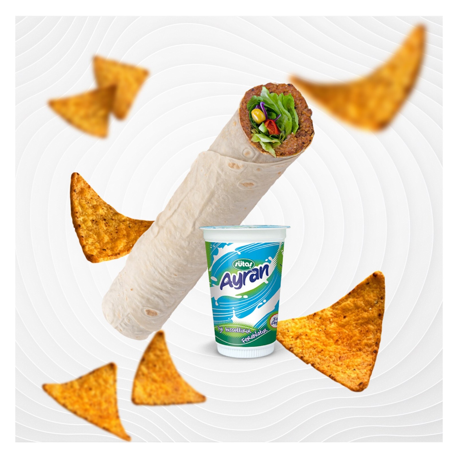 Doritoslu Dürüm (100 gr) + Küçük Ayran