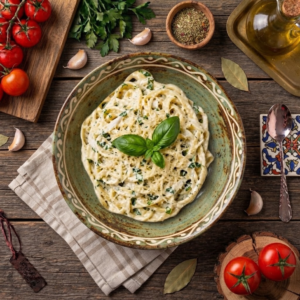 Fesleğenli Kremalı Makarna (250 gr)