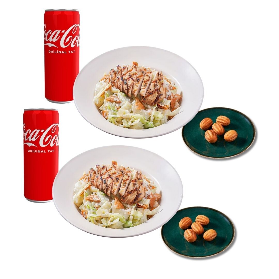 2 x Seçeceğin Salata & 10 Adet Churros & 2 Adet İçecek