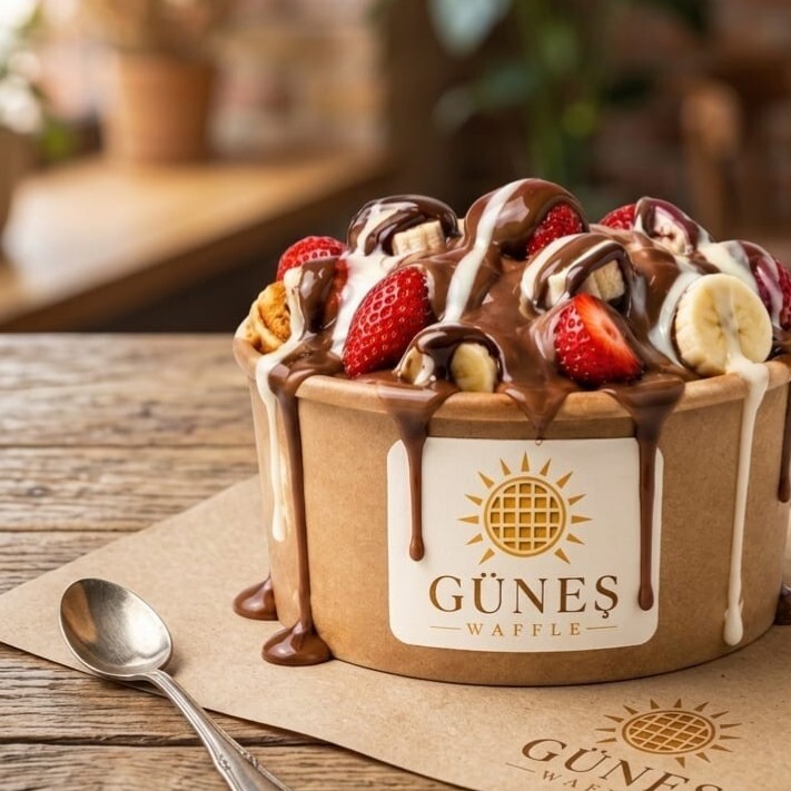 Bubble Fıstık Çikolatalı Kova Waffle