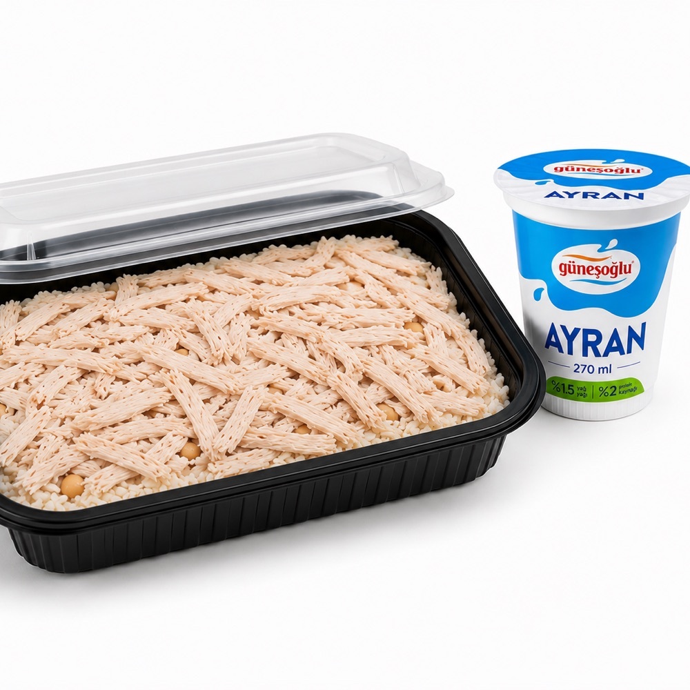 Tavuklu Pilav (1 Porsiyon) + Büyük Boy Ayran (270 ml)