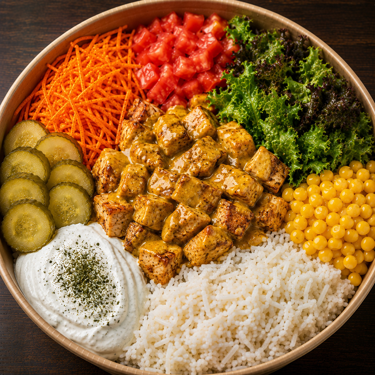 Köri Soslu Tavuklu Bowl