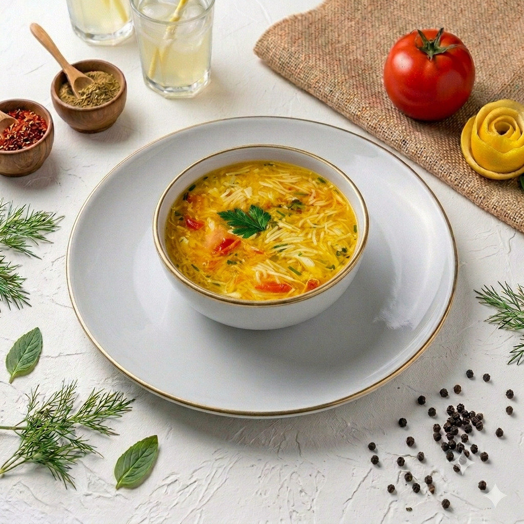 Şehriyeli Tavuk Suyu Çorbası