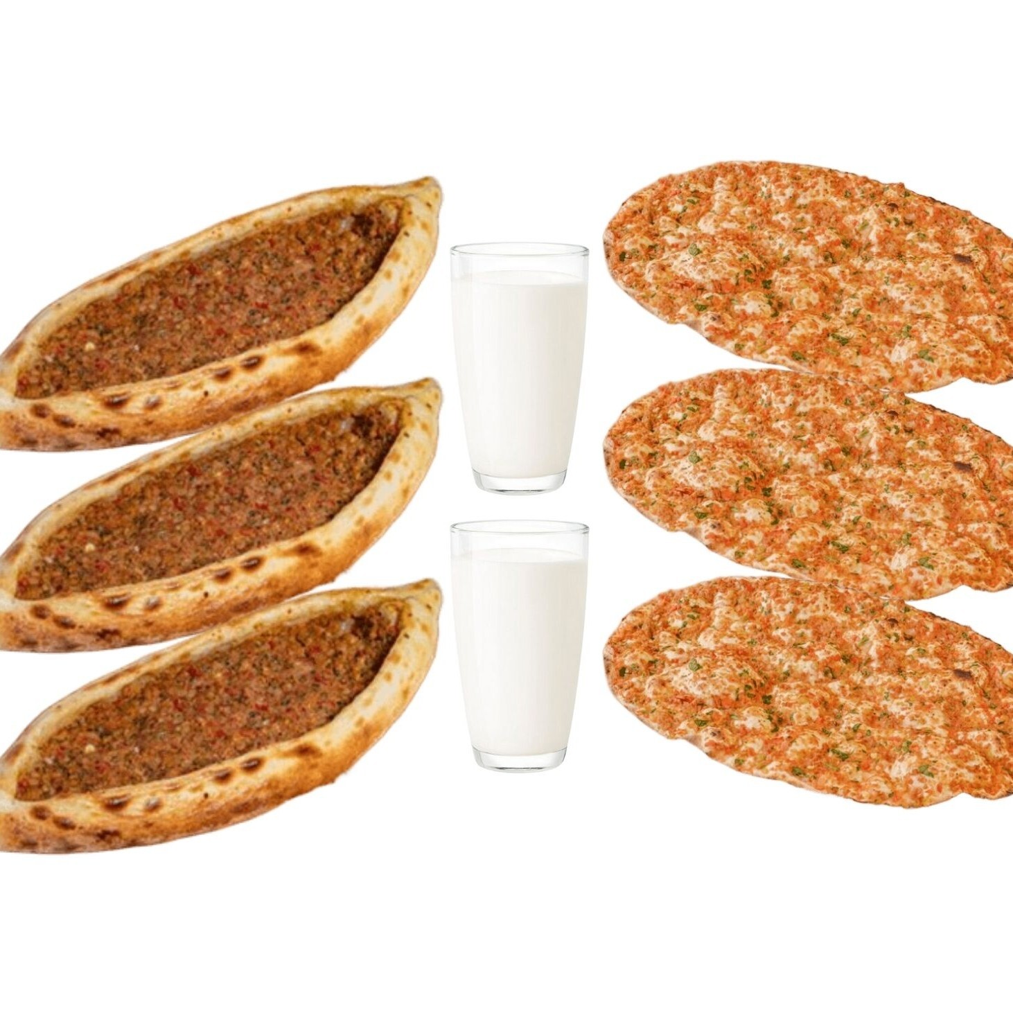 3 'Lü Kıymalı Cantık & 3'Lü Lahmacun Menü
