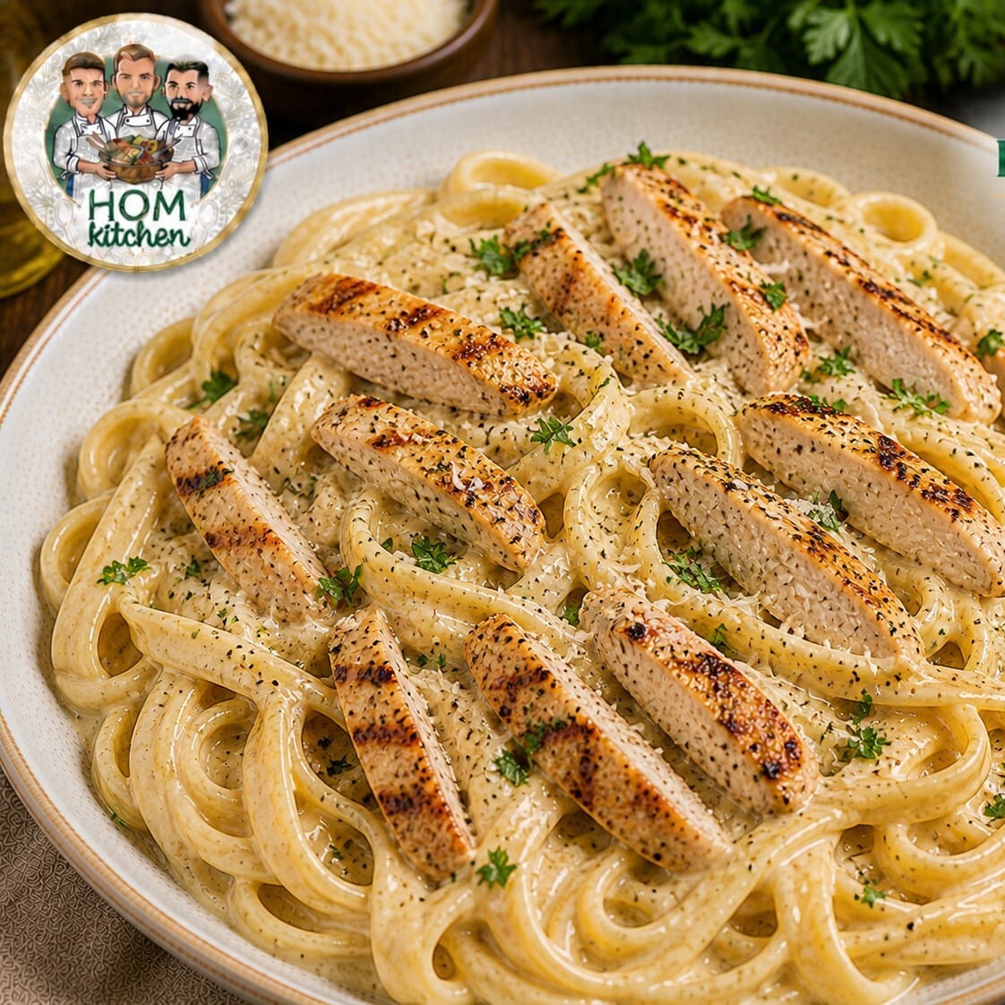 Izgara Tavuklu Kremalı Fettuccine