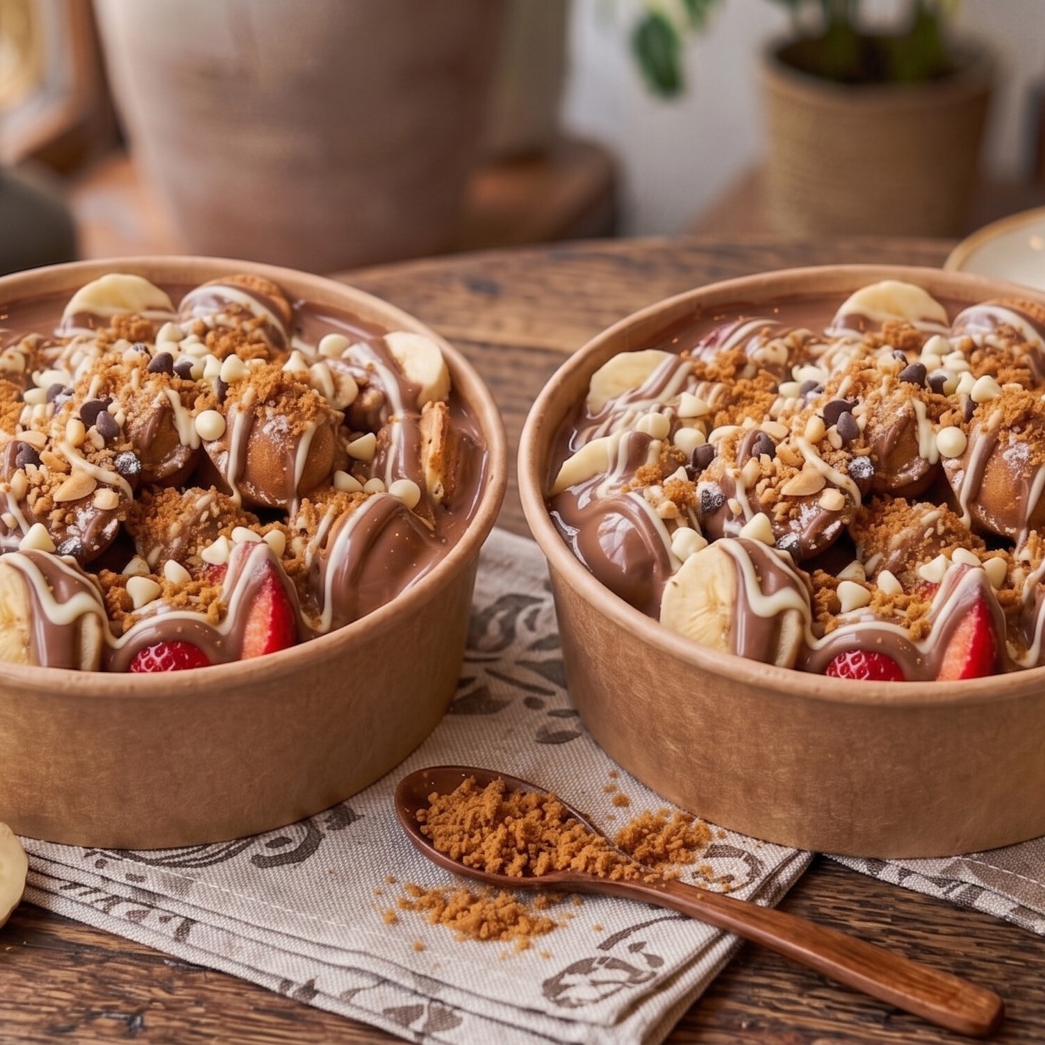 2'li Avantaj Paket Kovada Waffle (Muz-Çilek)