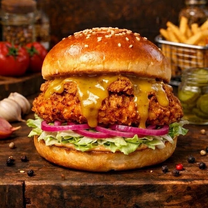 Ballı Hardal Tavuk Burger