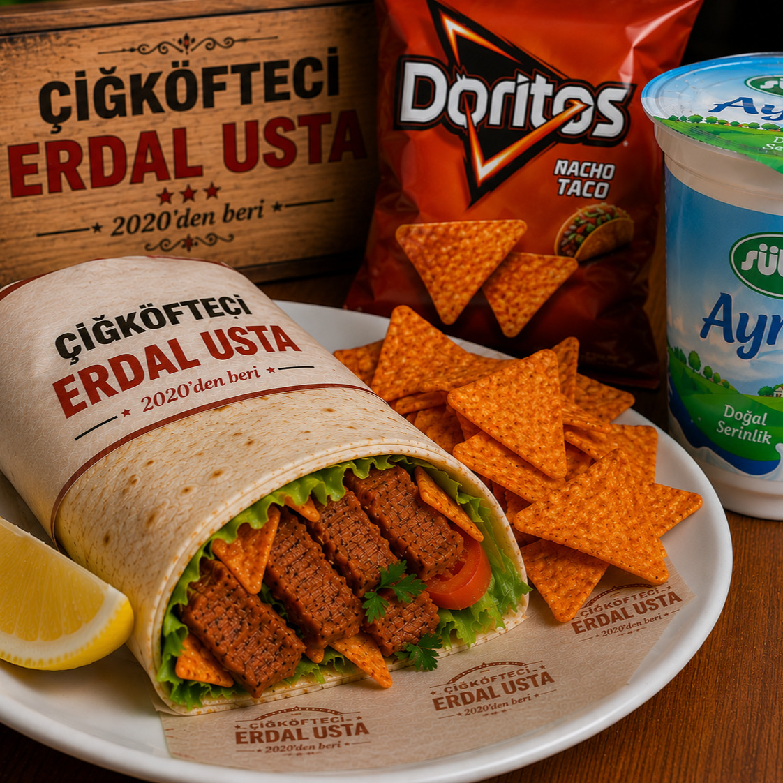 Cipsli Dürüm + Ayran