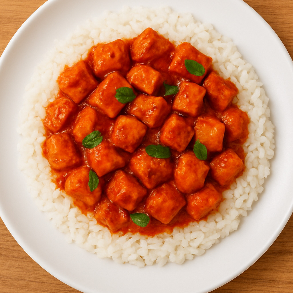 Tatlı Ekşi Soslu Tavuk pilav