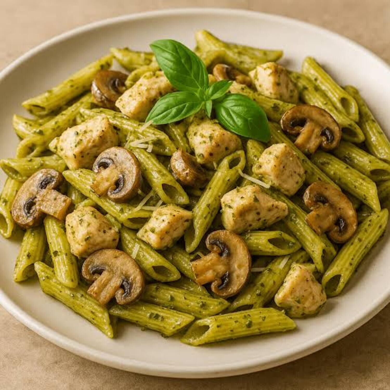 Tavuklu Mantarlı Pesto Makarna (500 gr.)