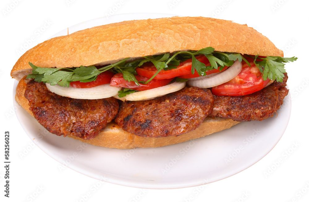 Ekmek Arası ( 4 Adet Köfte ) + içim Ayran .285.ml