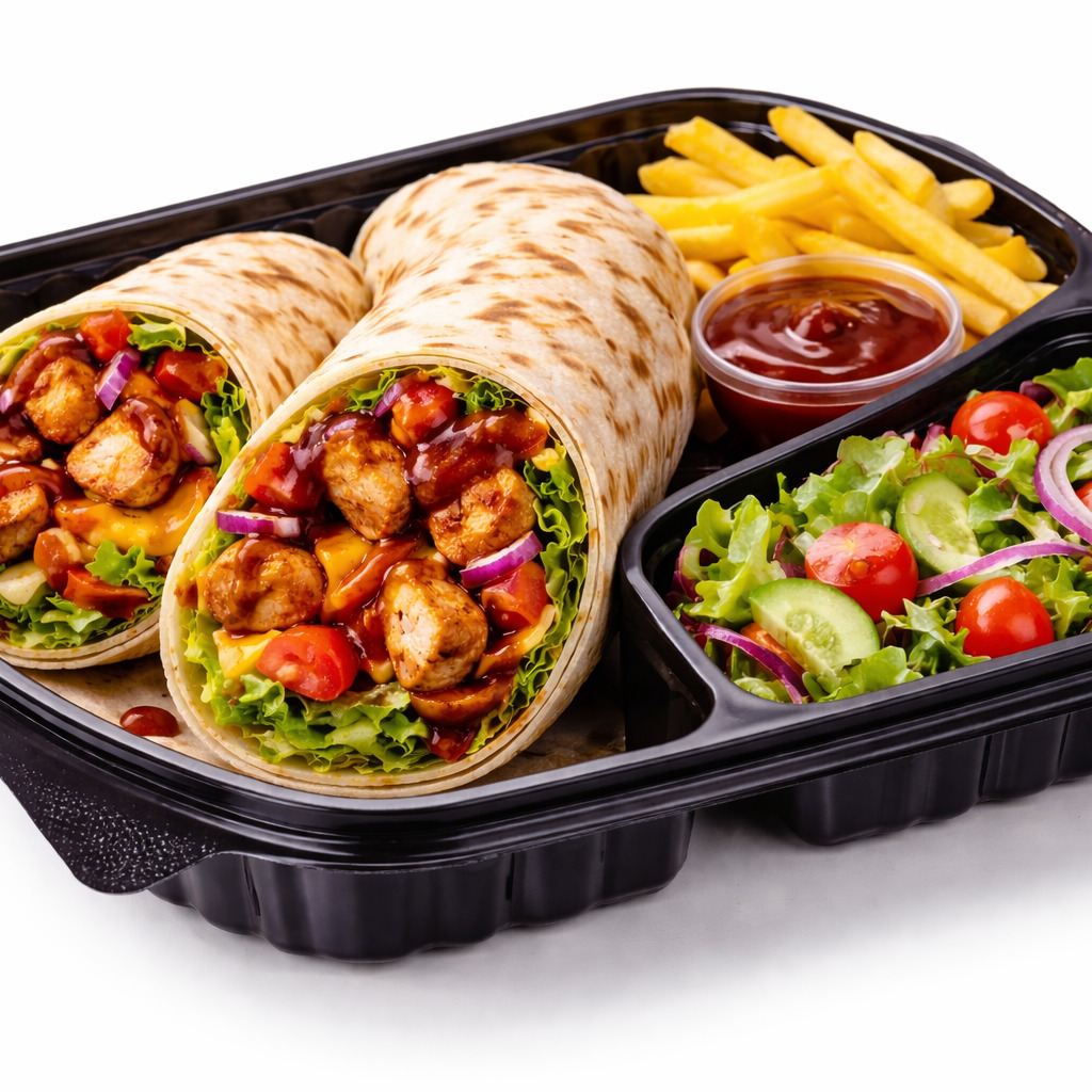Barbekü Soslu Tavuklu Soteli Wrap
