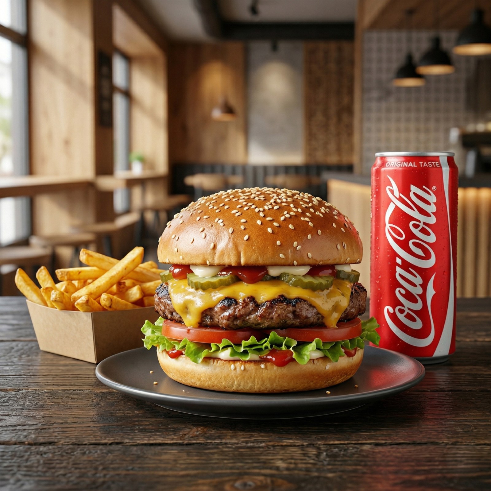 Köfte Cheeseburger Menü -Meatball Cheeseburger Menu