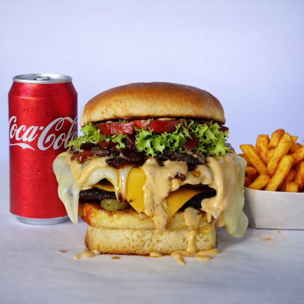 Cheese Boom Burger Menü